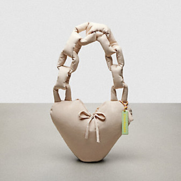 Coachtopia Handbags - Coachtopia Soft Heart Tote Bag in Light Beige
